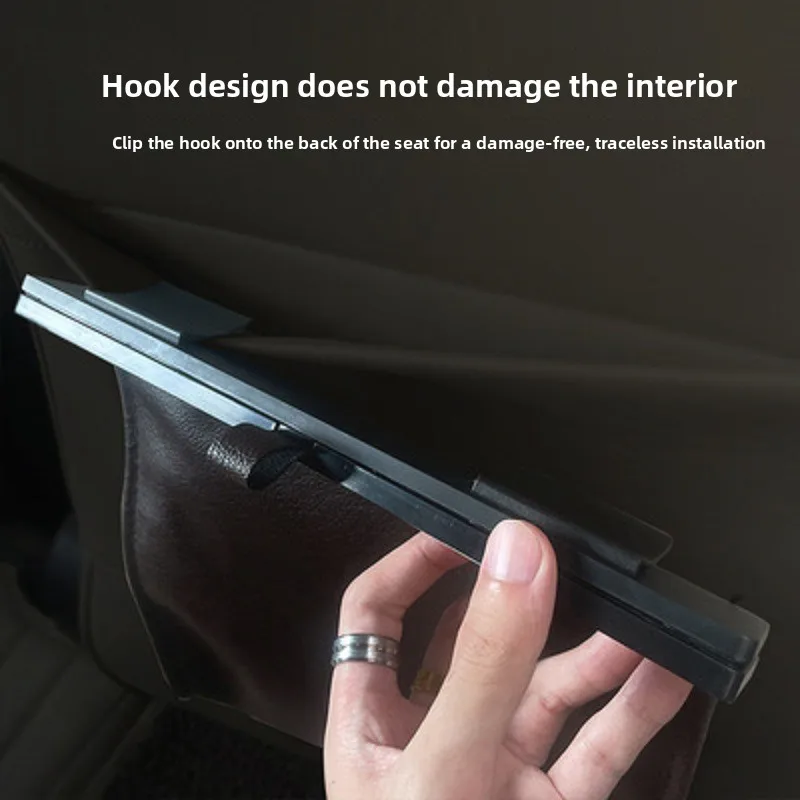 Easy Clean Leather Car Trash Bag Foldable Front-Row Mounting Rubbish Bag Waterproof Organizer Car Interior Accessories