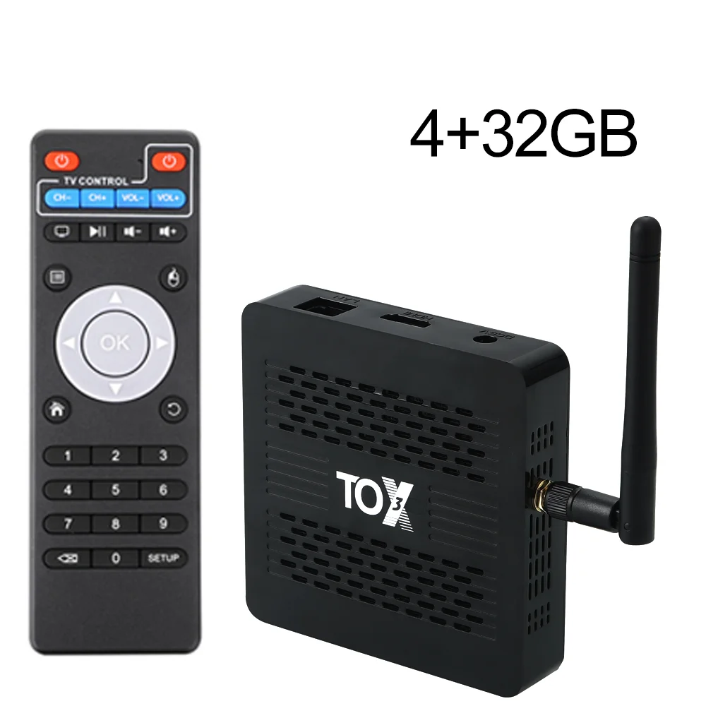 Original TOX3 TV Box Amlogic S905X4 Android11 4GB RAM 32GB ROM BT AV1 1000M LAN 2T2R Wifi 2.4G&5G HDR Media Player Set Top Box