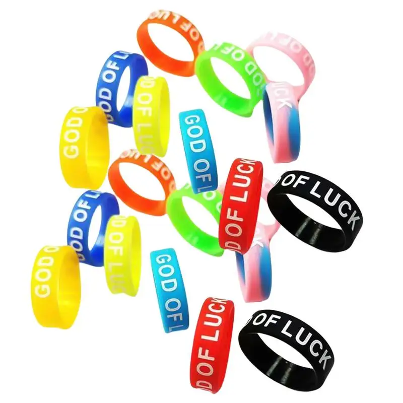 Silicone Rubber Bands 20pcs Silicone Colorful Racket Rings Small Rod Wraps Anti-Skid Decorative Rubber Rod Stopper For Household