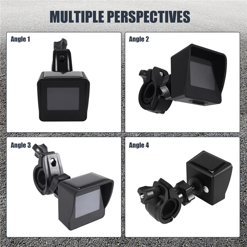 

Solar Wireless Tire Pressure Monitoring System Motorcycle TPMS Tire Pressure Monitor LCD Display 3 External Sensors