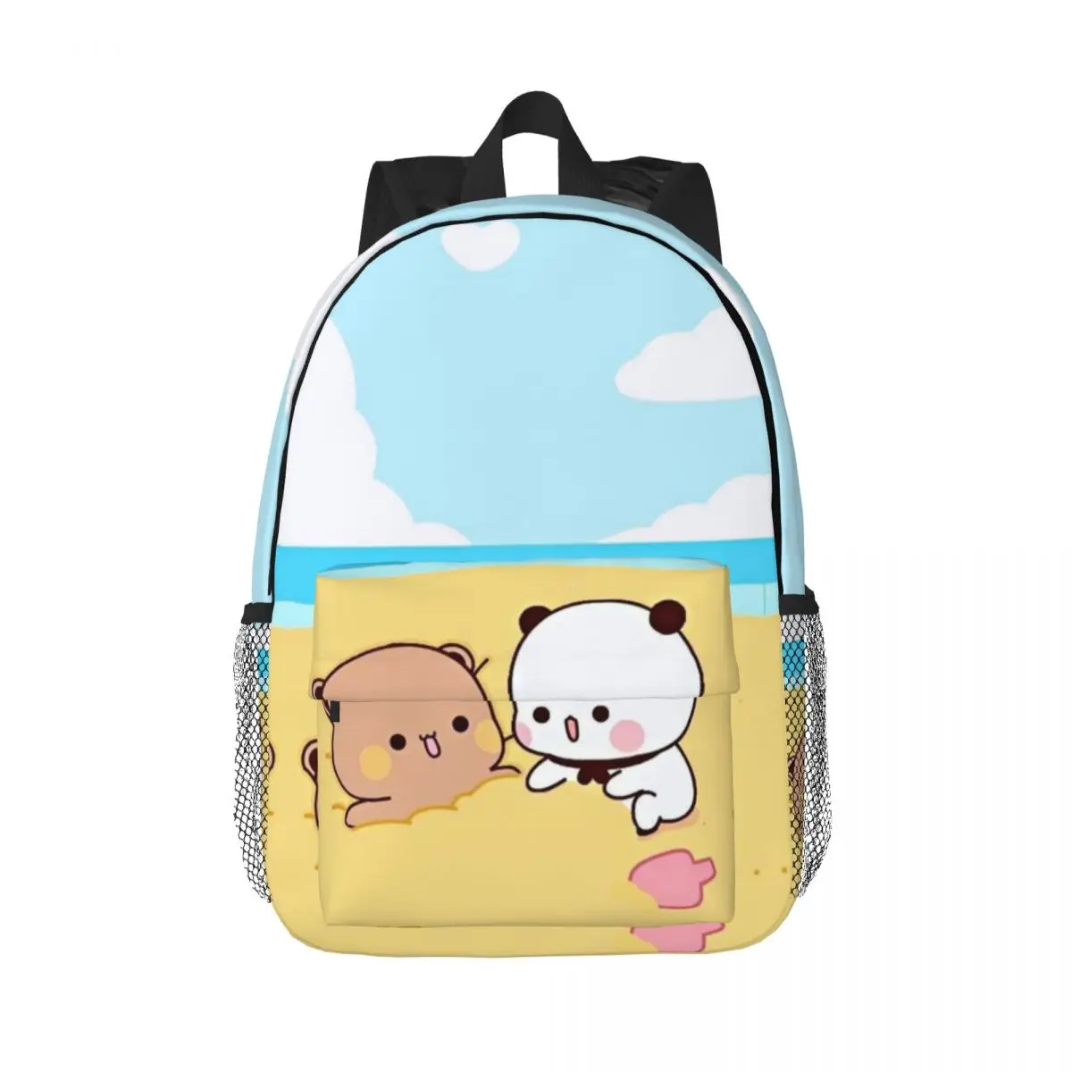

Panda Bear Hug Bubu Dudu Backpack Student Schoolbag for Men Women Laptop Canvas Bags 15in