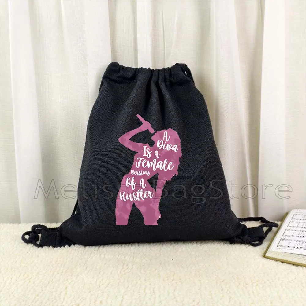 Love Beyonce Singer Poster Fan Cute Canvas Drawstring Bags Soccer Backpack Gym Sackpack Gifts String Bag for Hiking Sports Yoga
