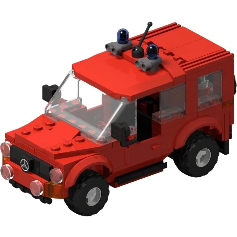 186-teiliges MOC Mercedes-Benz G-Klasse Stadt-Feuerwehr Modellbausatz Spielzeug Weihnachtsgeschenk Architektur DIY Kreative Idee Bausteine