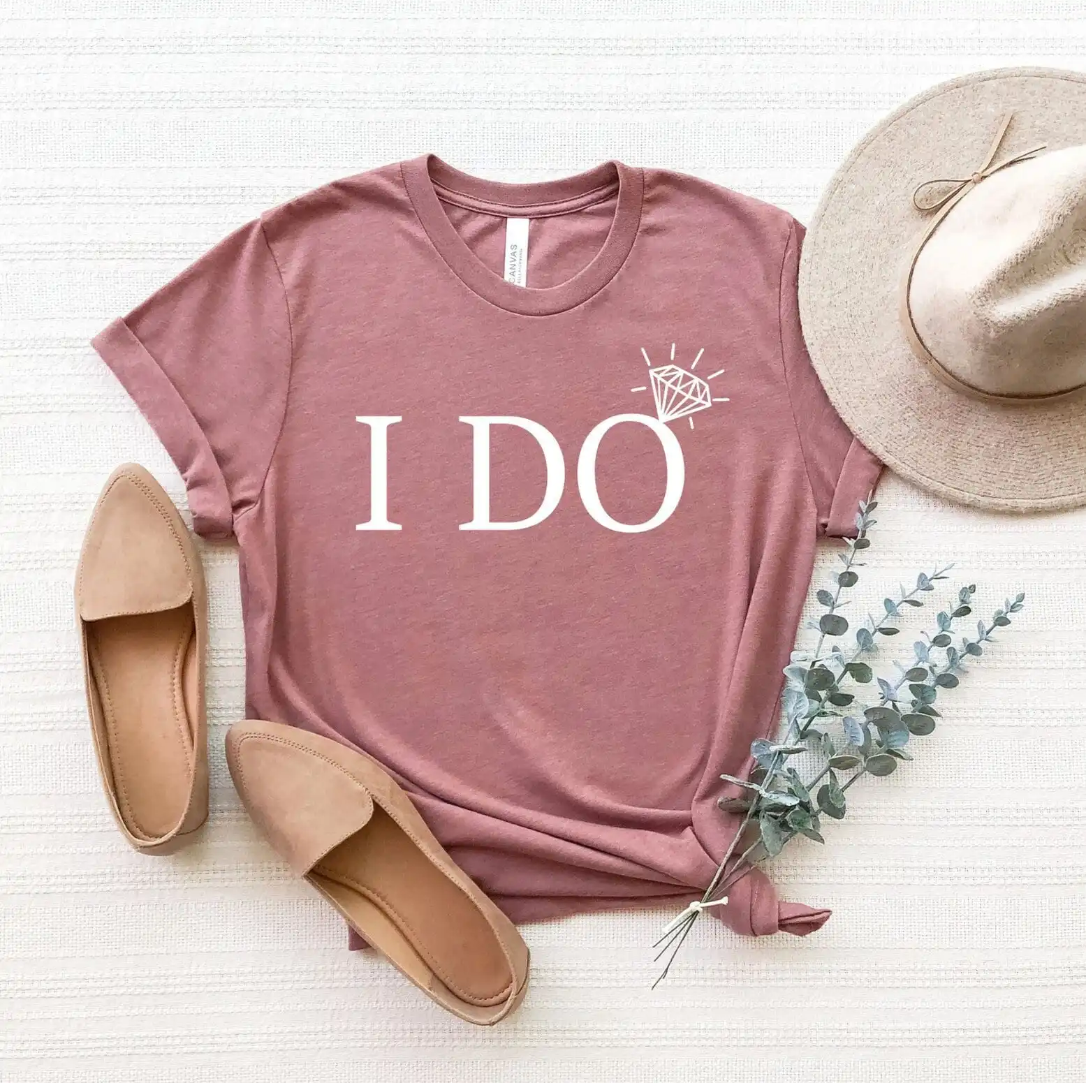 I Do T Shirt Crew Just Married Engagement Proposal Fiancee Couple Honeymoon Wedding