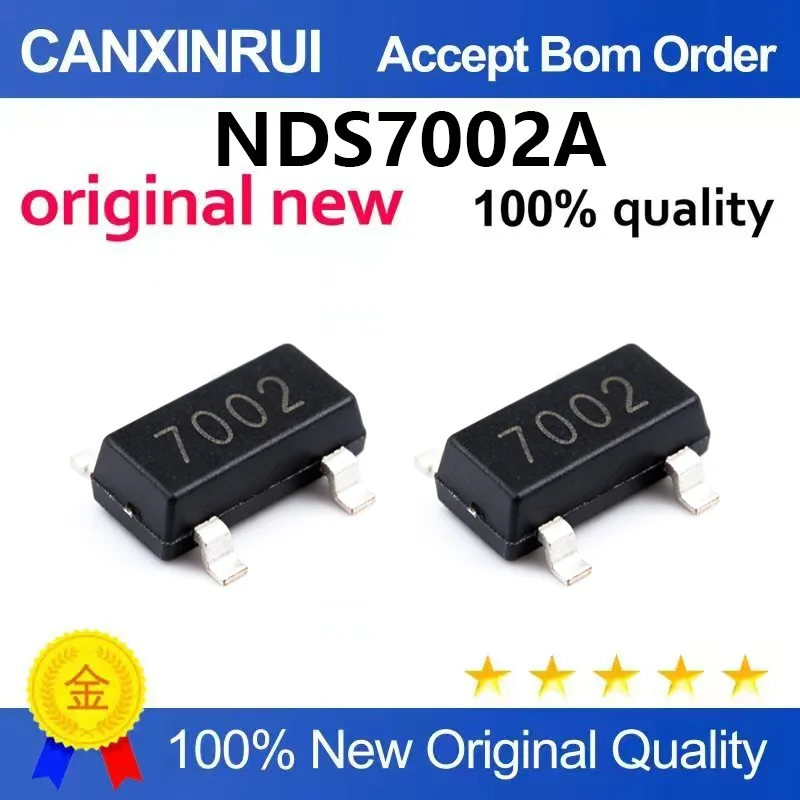 (5pcs-100pcs)Original genuine NDS7002A silk screen 712 package SOT-23 60V 280mA MOSFET