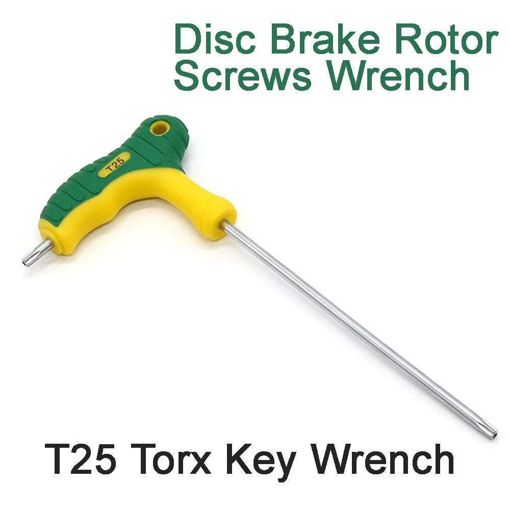 Bike Disc Brake Rotor Screws Wrench T25 L-Type Double-End Two Way Tamper Proof Torx Star Allen Spanner Key Wrench Screwdriver