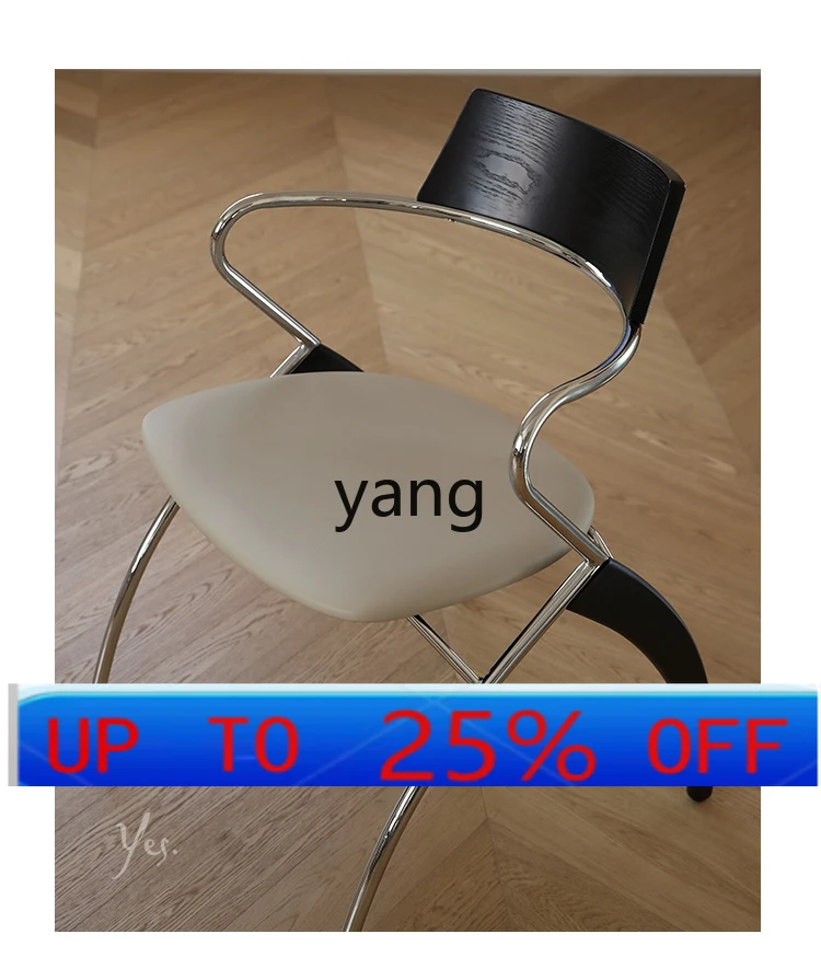 

LMM Dining Chair Retro Backrest Desk Chair Cafe with Armrest