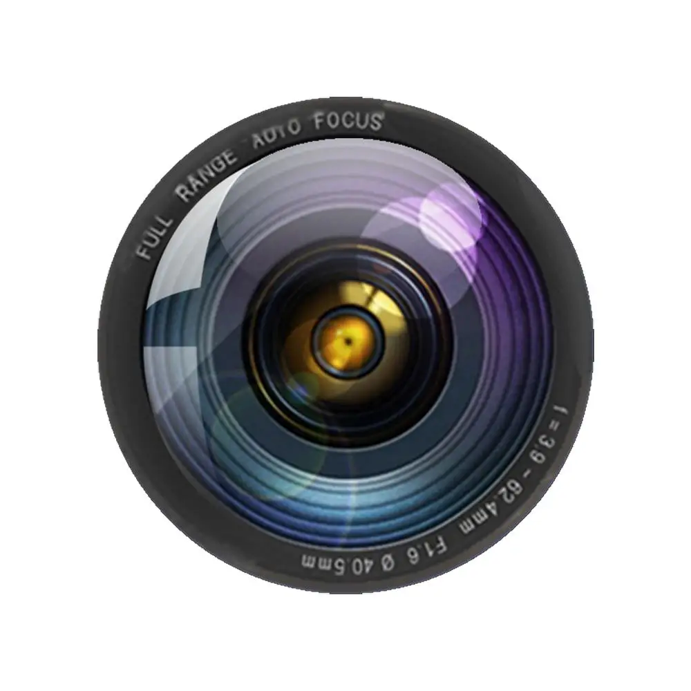 12pcs/Lot Camera Lens Eyes Photo Print Glass Cabochon 12mm-40mm Cameo Diy Handmade Making Findings Jewelry Findings
