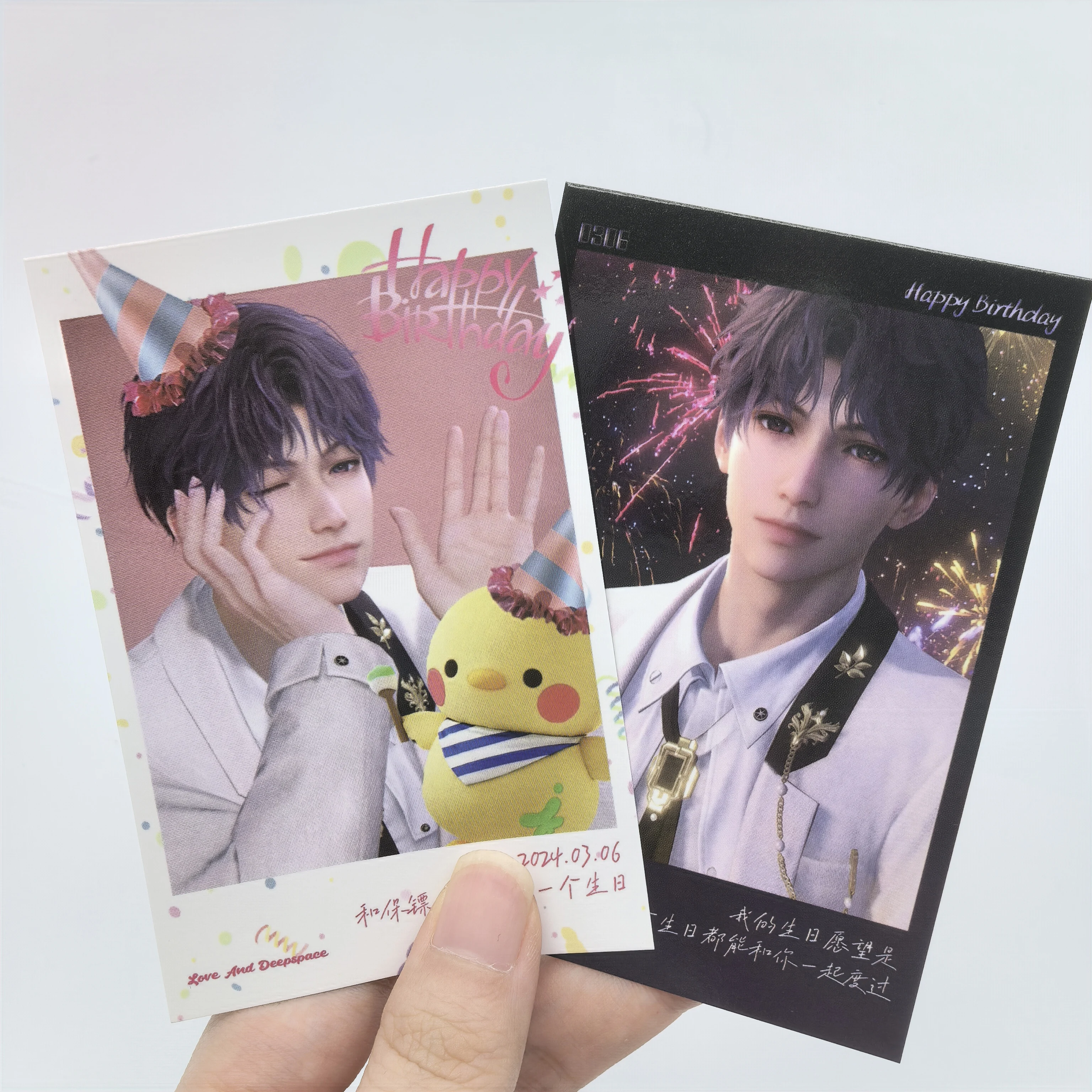 1Set Game Love and Deepspace Rafayel Collect Cards Beautiful Postcards Bookmarks Girl Party Gift Game Collection Card Paper Card