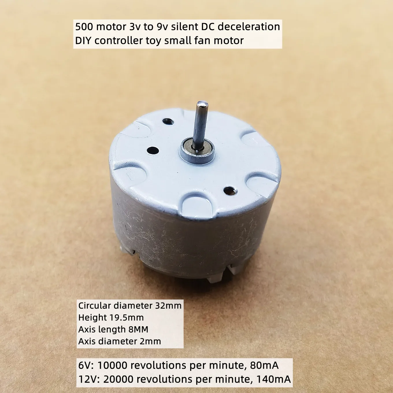Original New 100% 500 motor 3v to 9v silent DC deceleration DIY controller toy small fan motor