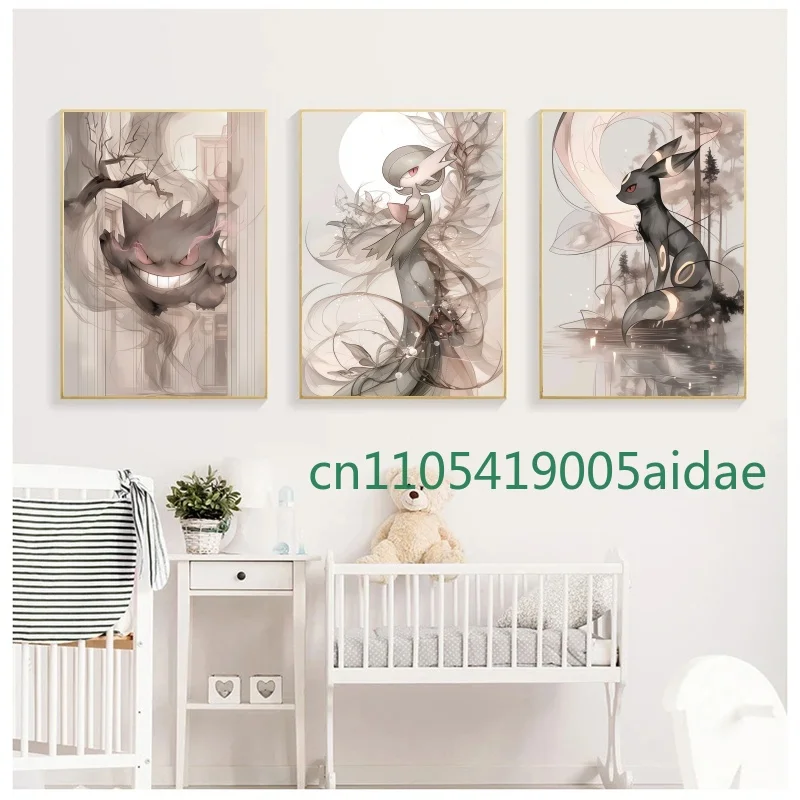 

Pokemon HD Poster Anime Wall Artwork Greninja Pictures Gardevoir Painting Printed Canvas Pikachu Art Home Room Decor Child Gift