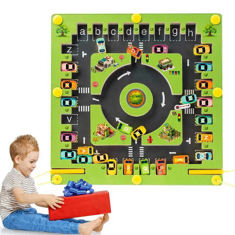 

Magnetic Alphabet Maze Board Wood Interactive Learning Letter Board Brain Game Fine Motor Skill Montessori Toys For Preschoolers