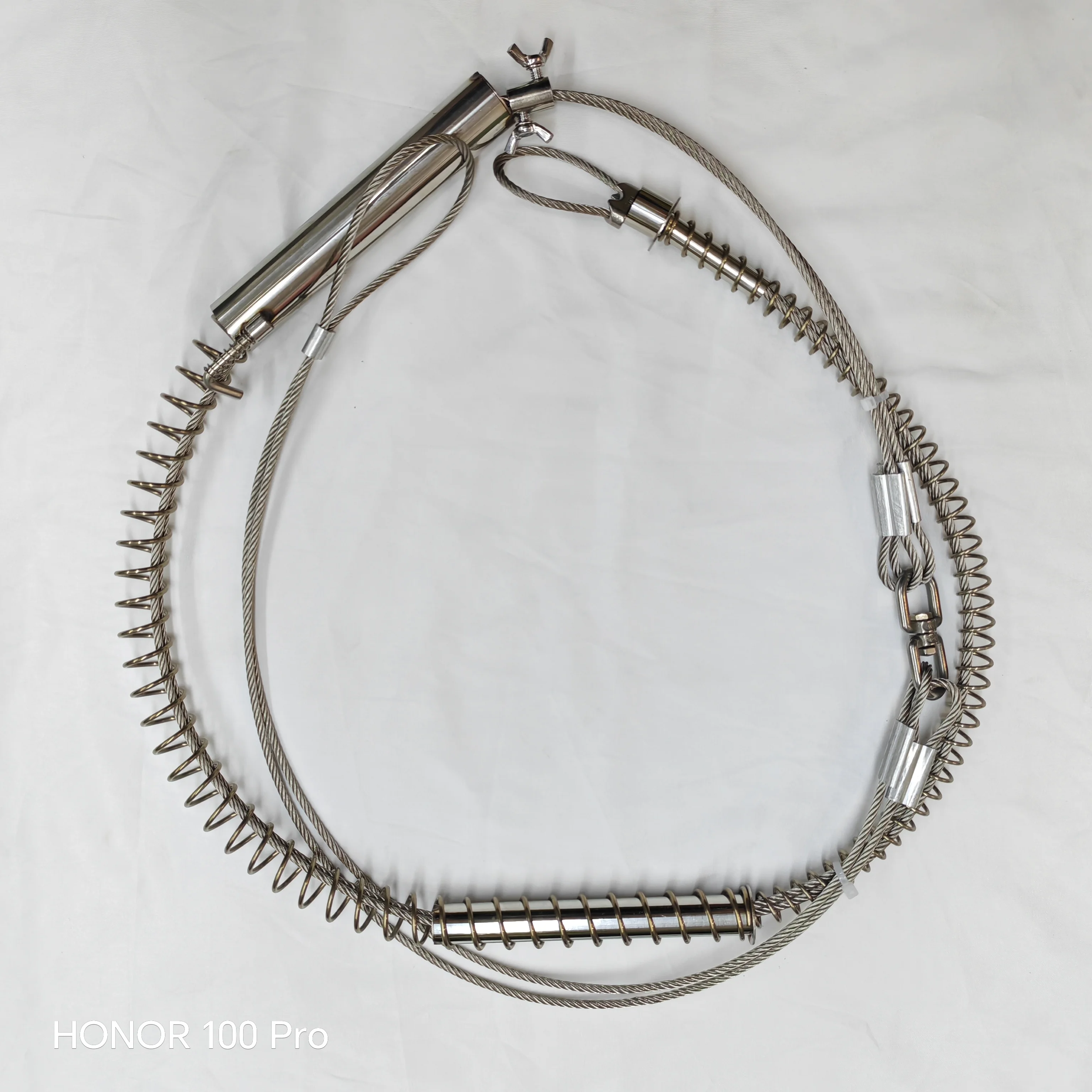 

1PC Two Section Double Steel Wire Stronger Spring Replacement With Nuts Wire Rope For the Wild Boar Trap Fox Trap Rabbit Trap