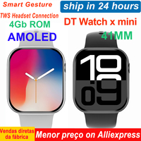 DT Watch X Mini AMOLED Smart Watch Series 10 4GB ROM Compass NFC Bluetooth Call 41mm 1.85'' AI Voice Smartwatch Men Women