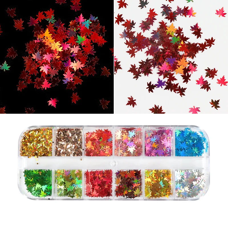 Gold Silver Star Heart Shape Nail Sequins Holographic Glitter Flakes Laser Paillettes Art Decorations Butterfly Charms Manicure