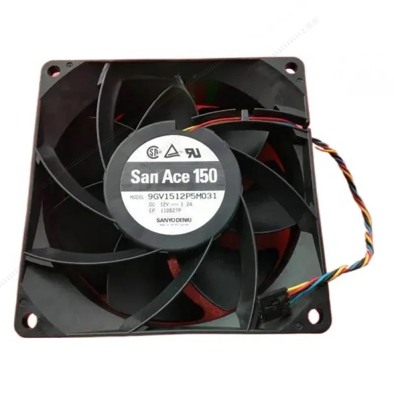 W оригинальный высокоскоростной вентилятор SANYO 9GV1512P5M031 DC12V 1.2A 15CM 150*150*50 (5 контактов, 4 провода)
