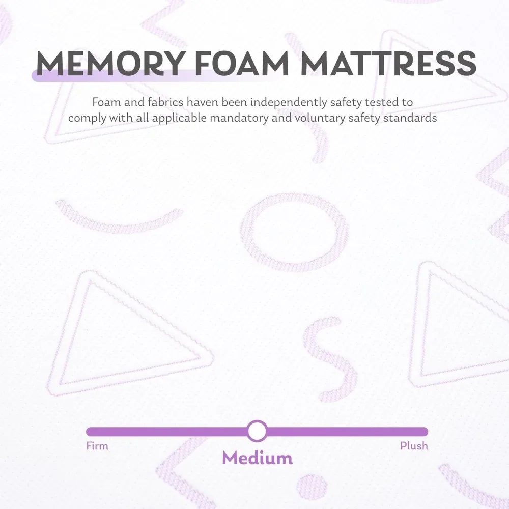 Colchão Queen de 7 polegadas para crianças, colchões de beliche de espuma viscoelástica com protetor de colchão em uma caixa, camas infantis