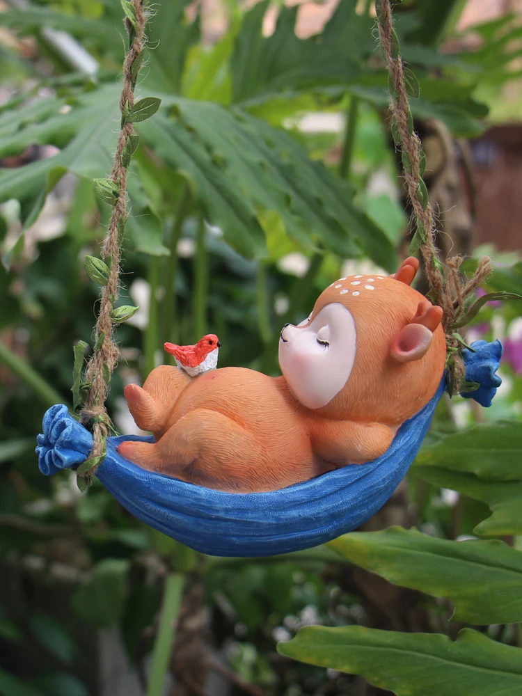 

Очаровательный подвесной декор в виде оленя для сада, двора, виллы, балкона, украшение для улицы, подарки