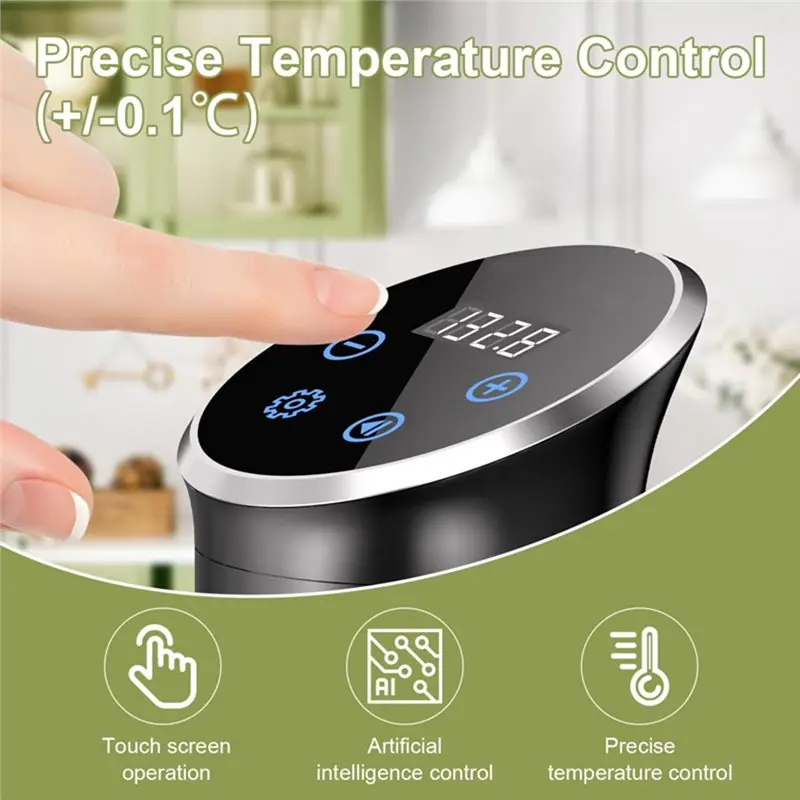 A55X-1100W Sous Vide Cooker IPX7 مقاوم للماء مع شاشة LCD تعمل باللمس، مروج غمر دقيق #2