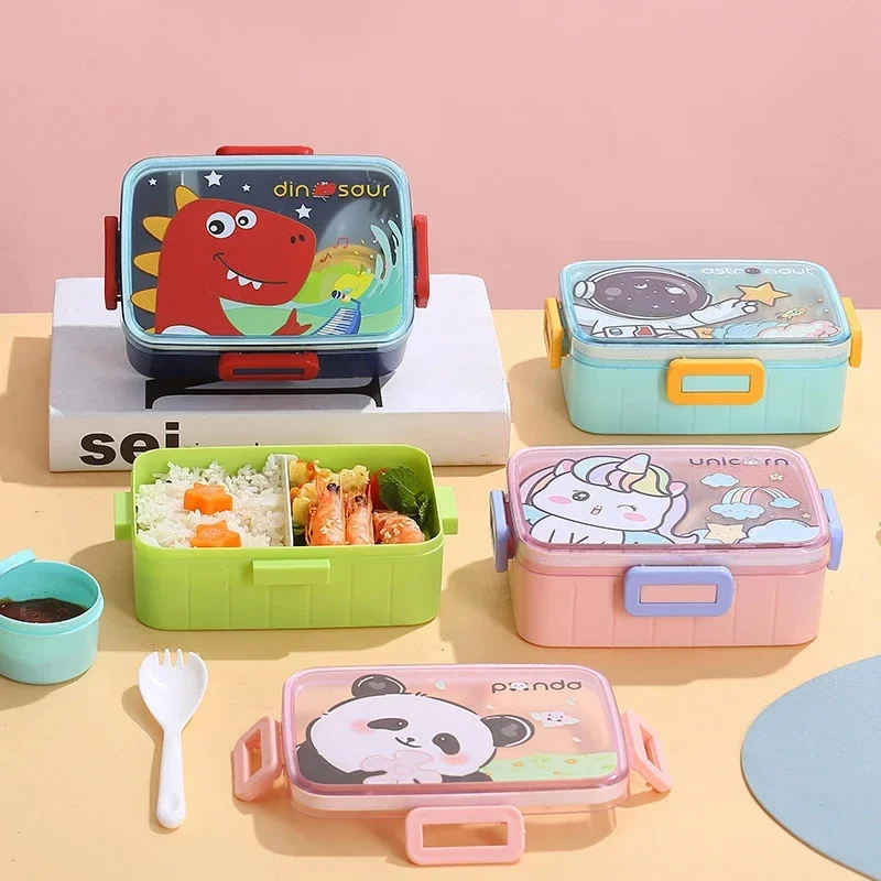 Cute Lunch Box for Kids Girls Boys with Compartments Bento Lunchbox School Child Leakproof Children\'s Food Snack Boxes New 2024