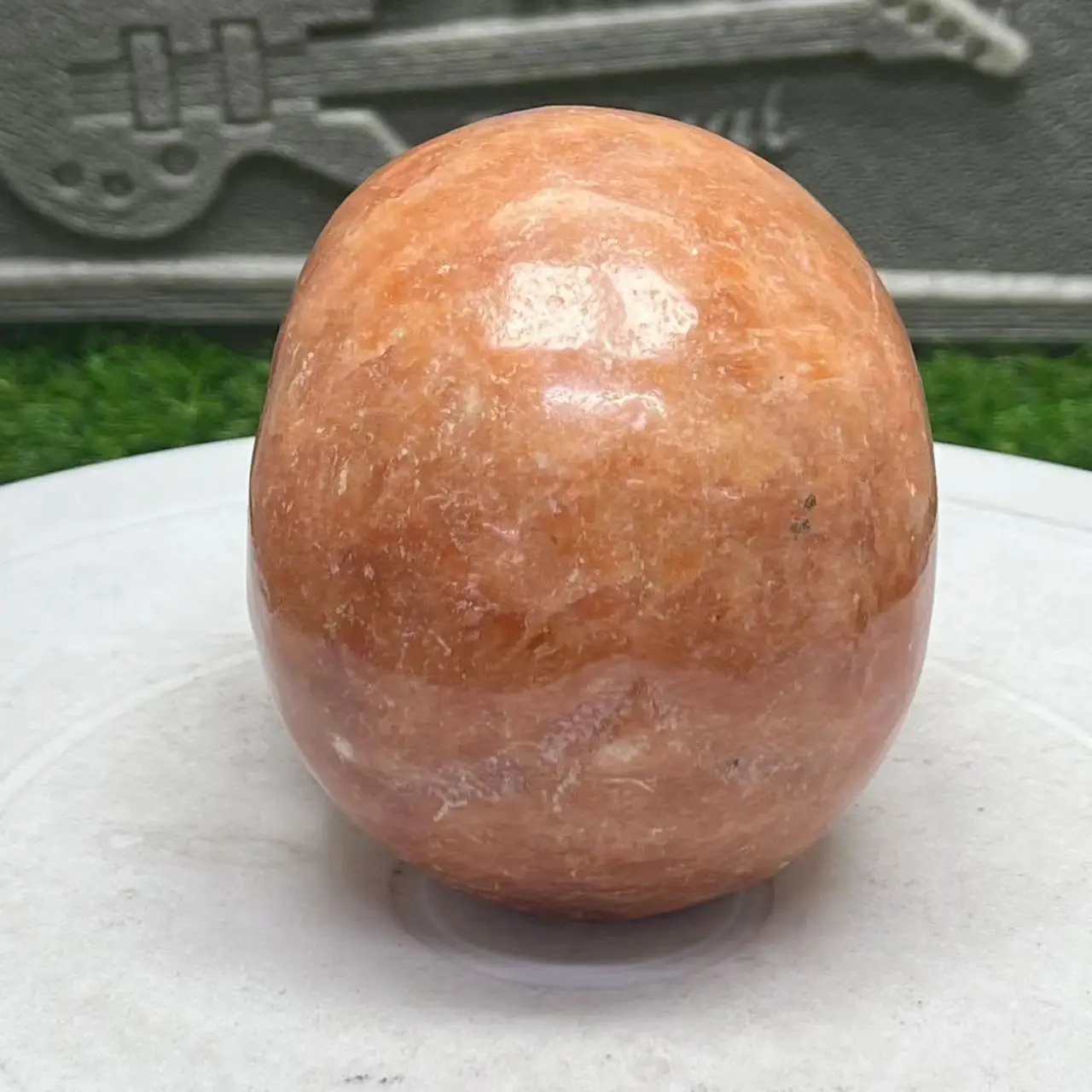 Natural Crystal  sunstone Skull Aura Healing