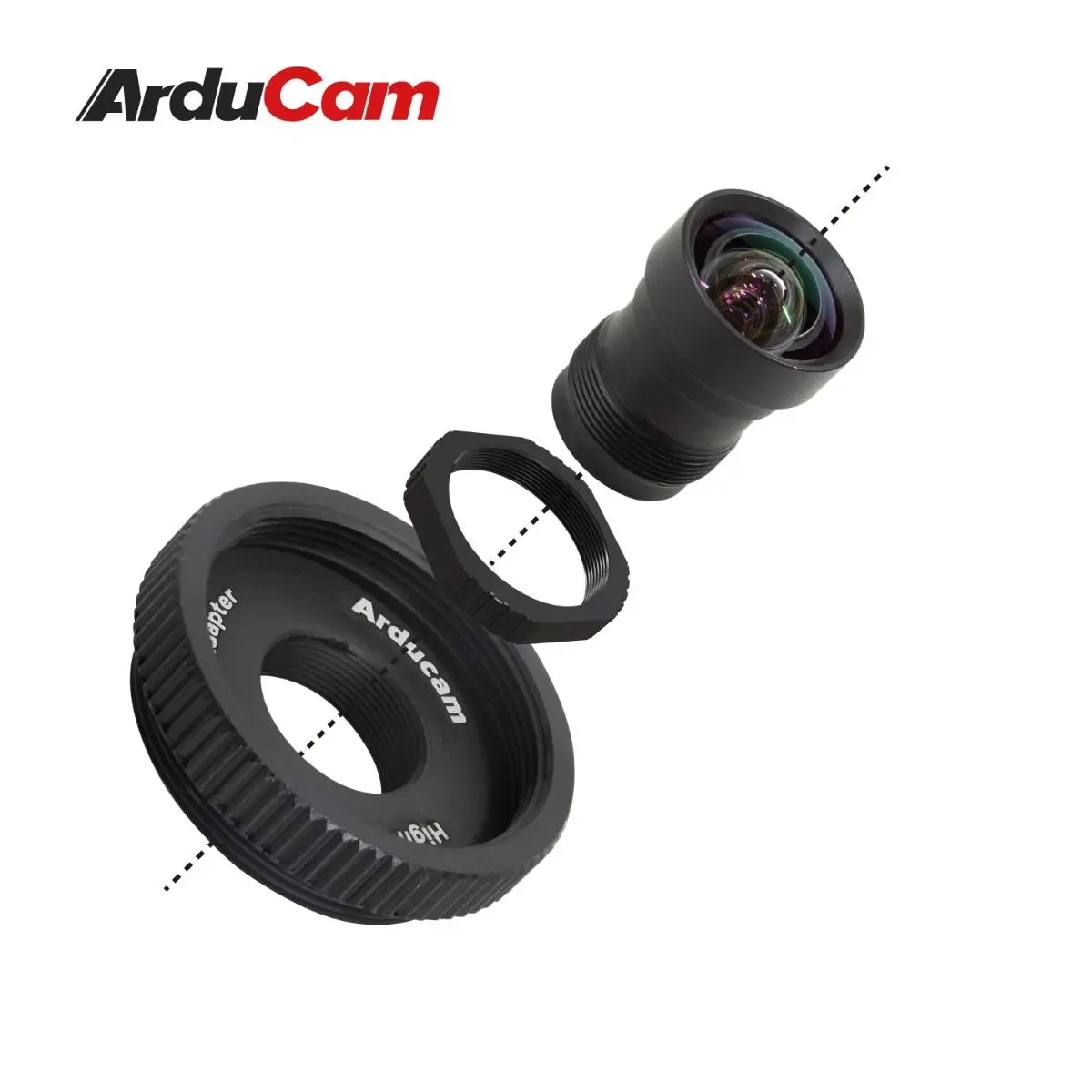 Arducam 75 Degree M12 Lens Bundle for Raspberry Pi HQ Camera, with Portable Tripod Stand and 2ft/60cm Black Camera Cable