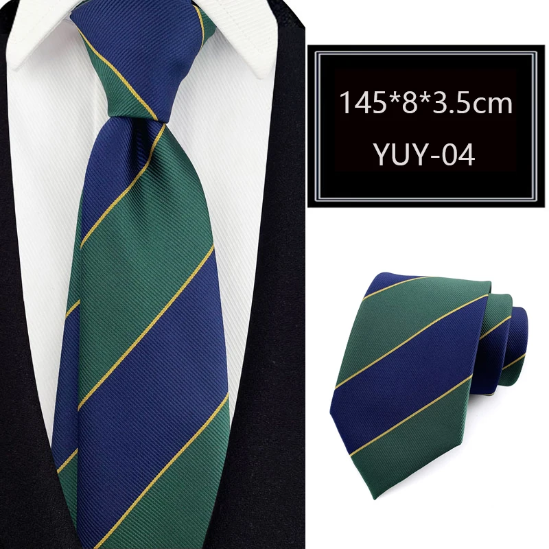 Модный мужской галстук 8 см в полоску, полосатый галстук для мужчин, жених, жаккардовый тканый галстук для деловой свадьбы, вечеринки