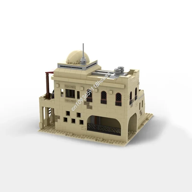 1207PCS Star Battle SW Tatooine Mos Eisley Villa #1 Modular Model Moc Building Blocks Stacking Bricks Creative Kid Toy Gift Diy