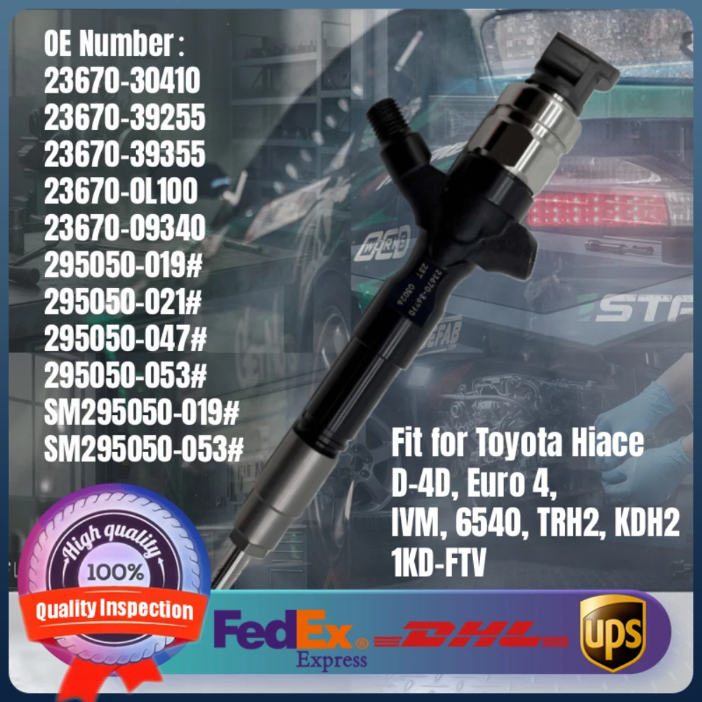 

23670-30410 23670-39255 23670-39355 23670-0L100 295050-047# Fuel Injector for Toyota Hiace D-4D 1KD-FTV Diesel Engine