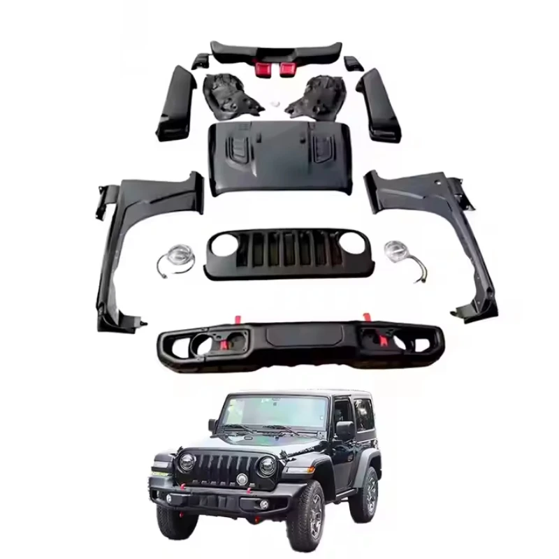 2007‑2018 Automobile Old‑to‑New Body Upgrade Kit, Mod Fittings With Bumper, Flare And Wheel Brow Assembly