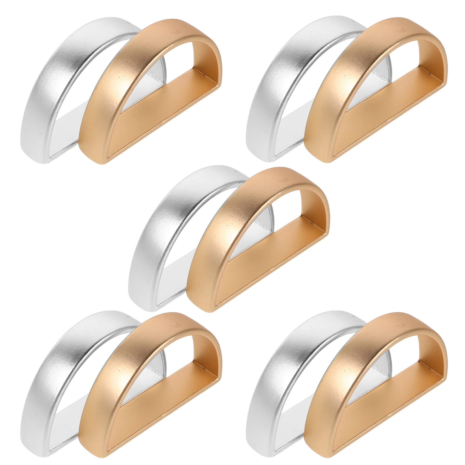 

10 Pcs Napkin Buckle Gold Holder Simple Rings Modern Clasp Cloth Christmas Holders for Napkins