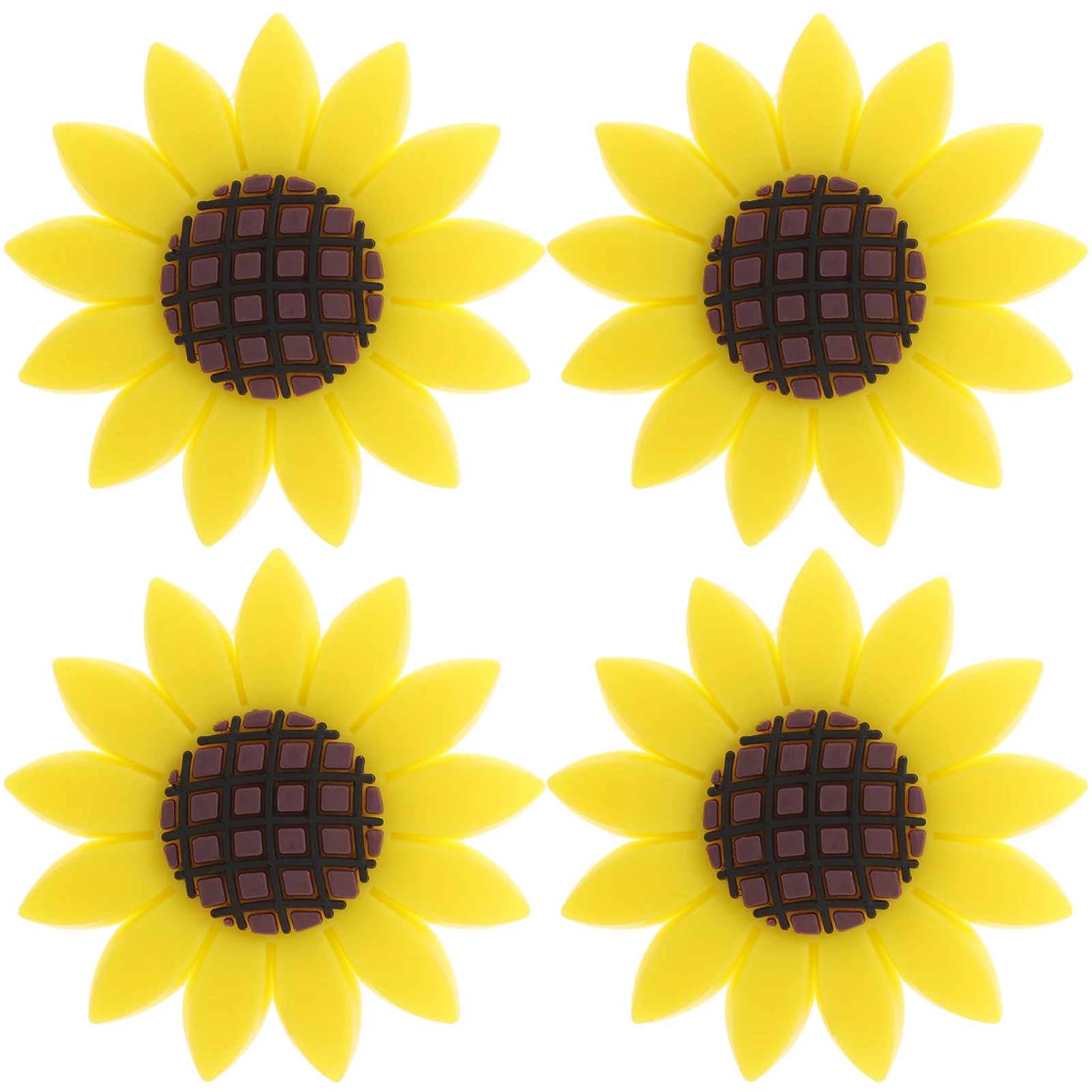

4pcs Vent Clips Rubber Aromatherapy Dashboard Car Dashboard Decorations Decorations Sunflower Scent Card Fresheners