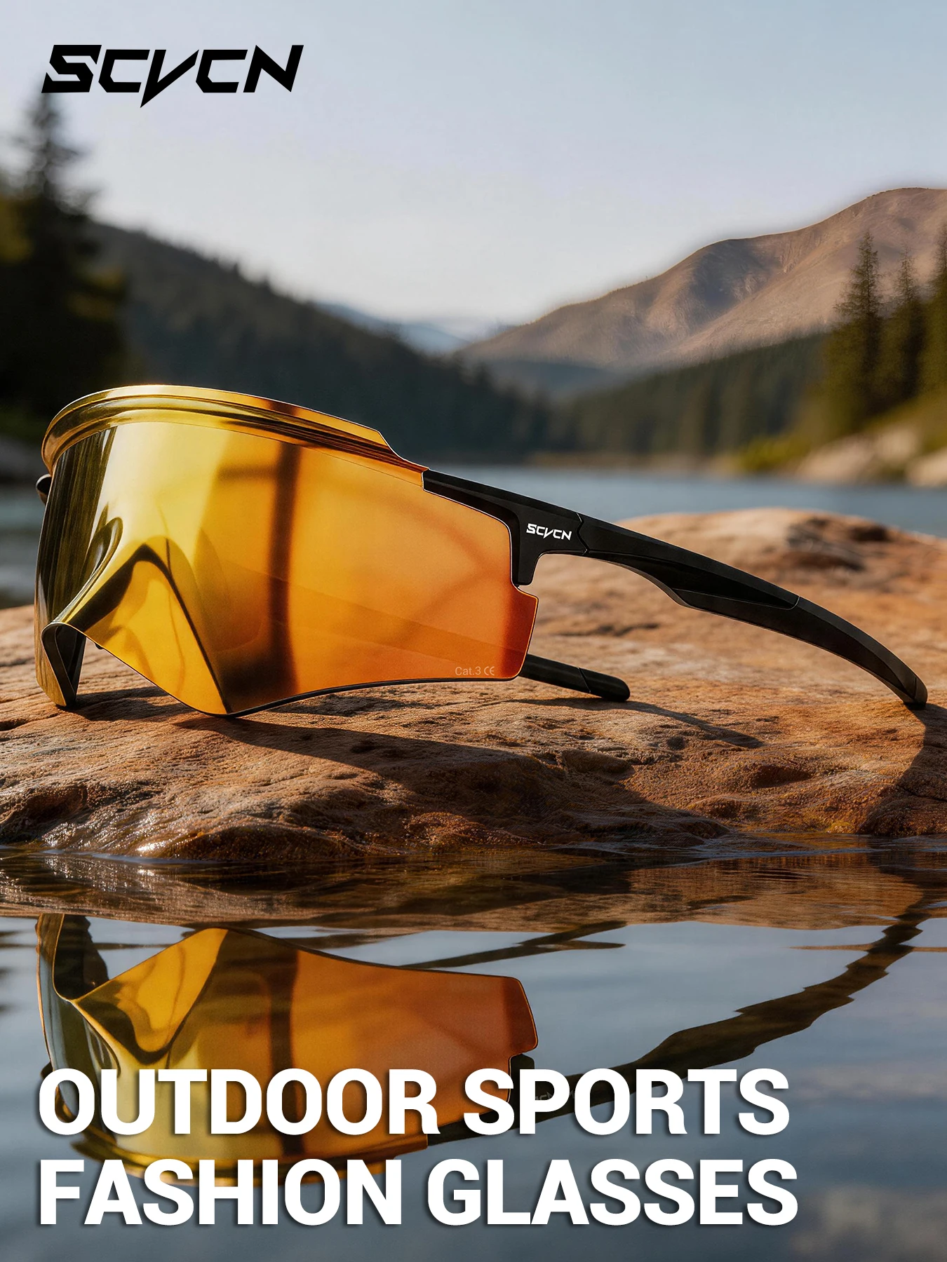 AliExpress NONE SCVCN Hawk Beak One-Piece MTB Cycling Racing Sunglasses UV400 Outdoor Sports Bike Goggles For Men Women Camping Hiking equipment