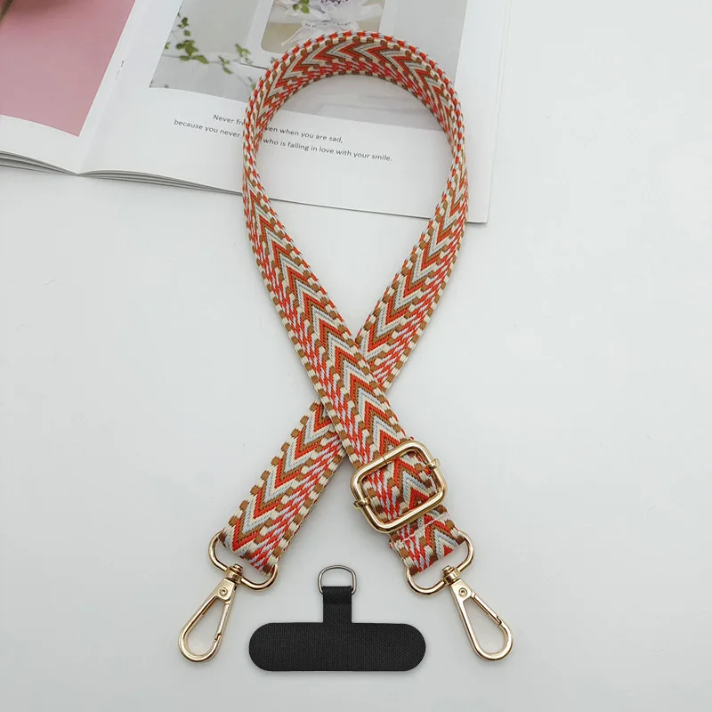 IGNICASE New Color Bag Shoulder Strap Mobile Phone Woven Contrasting Color Bag Strap Crossbody Strap Personalized Accessories