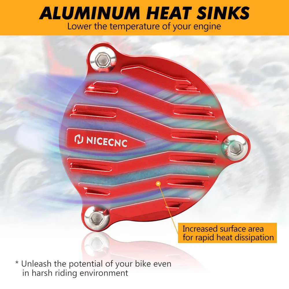 NiceCNC Motocross Oil Filter Cover Protector With O-ring For Honda XR650L 1993-2022 Heat Sink Design Aluminum XR650L Accessories