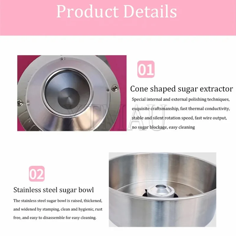 Коммерческая машина для производства сахарной ваты из нержавеющей стали, электрическая машина для изготовления сахарной ваты своими руками