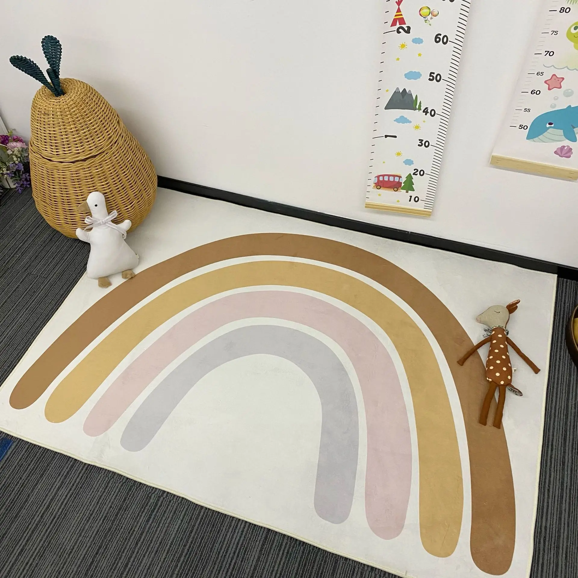 INS Nordic เด็ก Crawling Mat Rainbow ชั้นเด็กเล่นเกมพรมเต็นท์ Pad เสื่อลื่นเด็ก decor Props ถ่ายภาพ