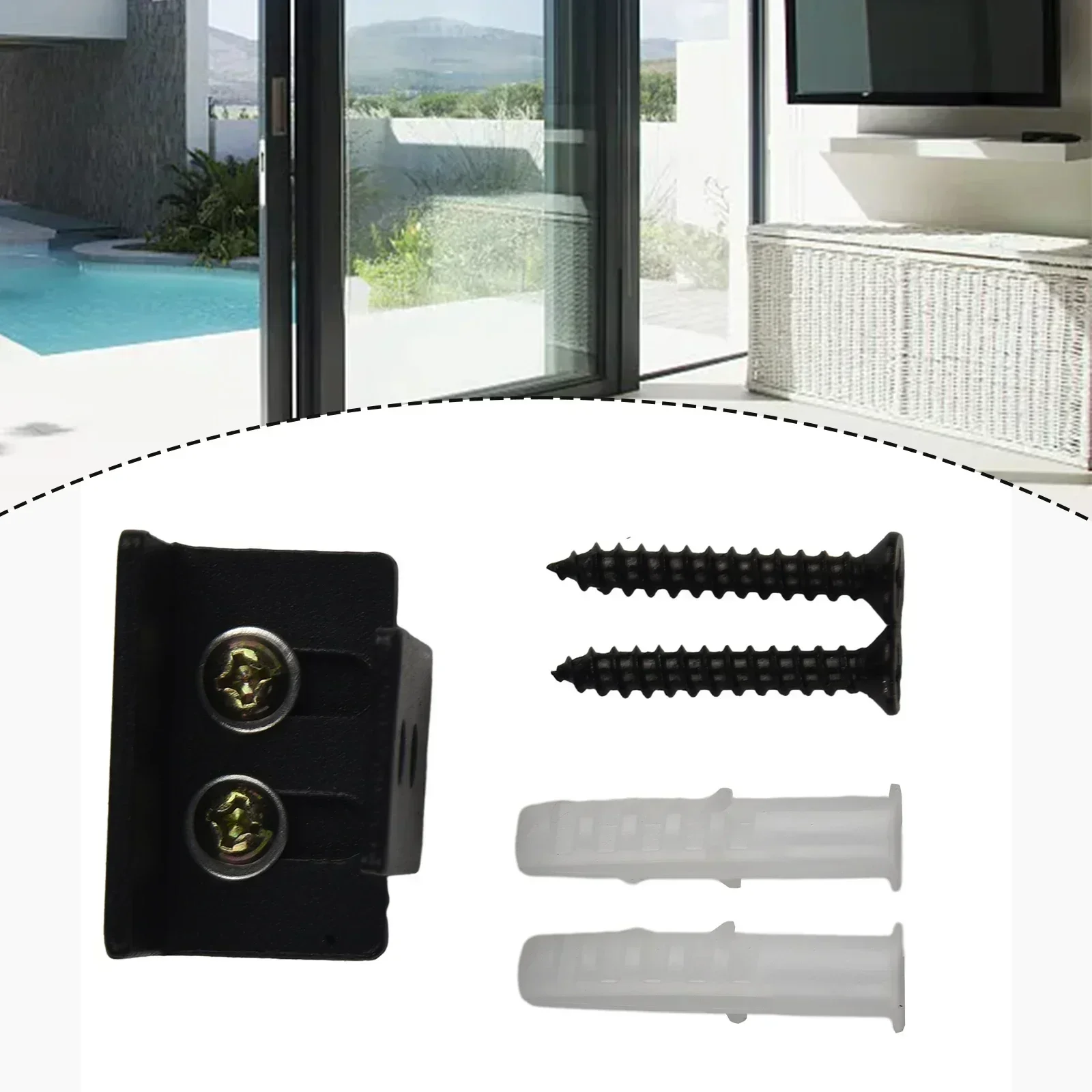 Sliding Door Slides Rails Barn Door Floor Guide Stay Roller For Bottom Adjustable Roller Flush Design Door Hardware