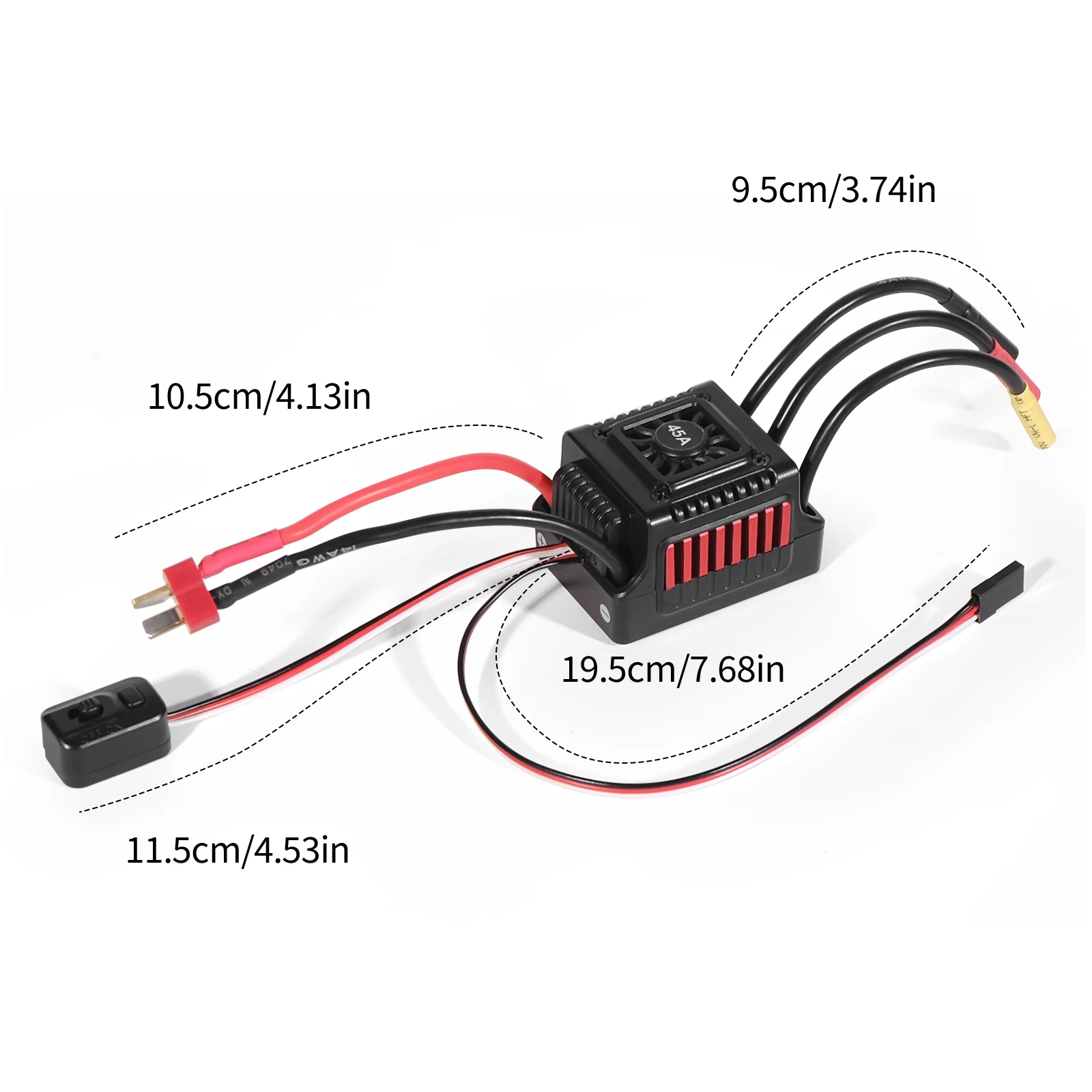 NEEBRC 45A 60A Brushless ESC 2-3S Waterproof Speed Controller T/XT60 Plug Programming Card for RC Car Carlwer Buggy Truck Parts