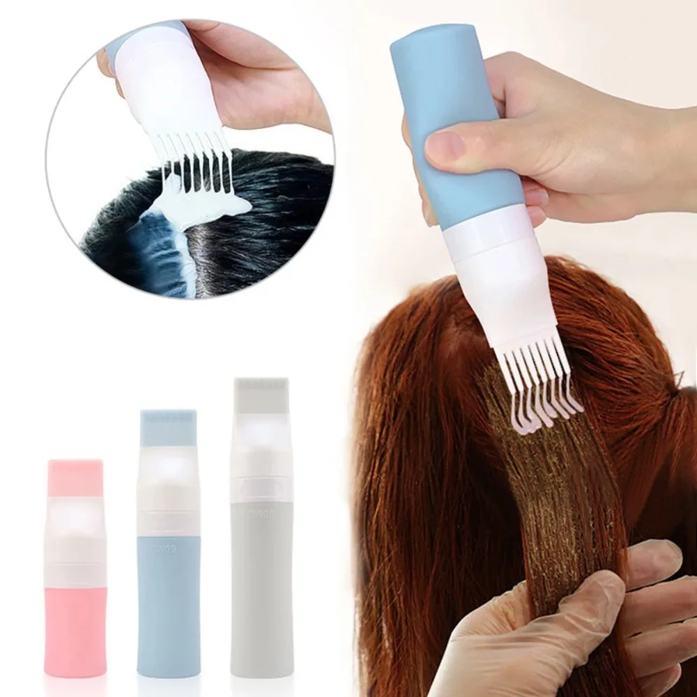 

38/60/80ml Hair Dye Applicator Bottles Silicone Dyeing Shampoo BottleOil Comb Brush Styling Tool Hair Coloring Hair Tools