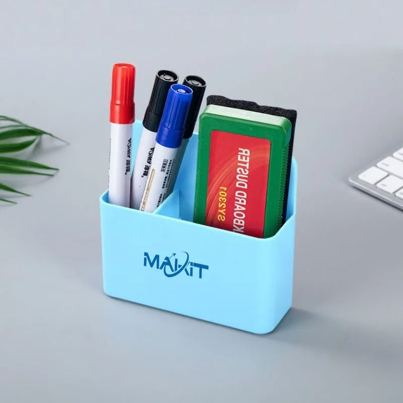 Makit 1pc Magnetic Dry Erase Marker Holder with Powerful Magnets – Strong Hold Whiteboard Pen Organizer for Office