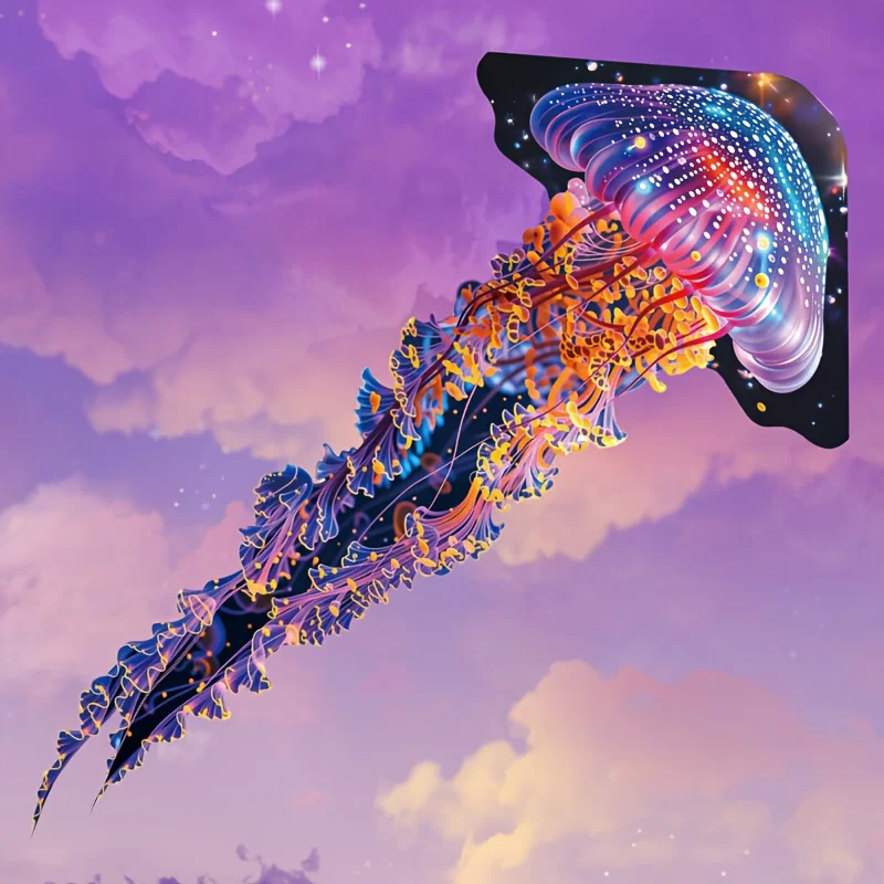 1pc grande polvo pipa choco pipa para crianças iniciantes adultos 3d medusa pipa fácil de voar & montar para atividades ao ar livre