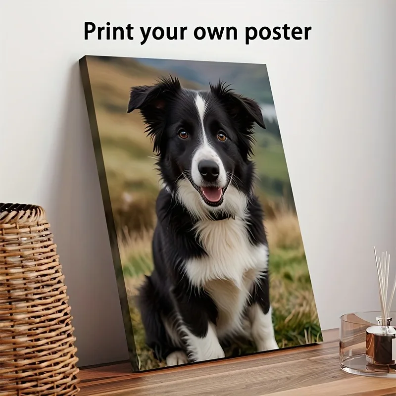Poster Prints, Custom Pet Posters, Wedding Family Photos, Birthday Gift, Suitable for Halloween, Christmas Room Decoration