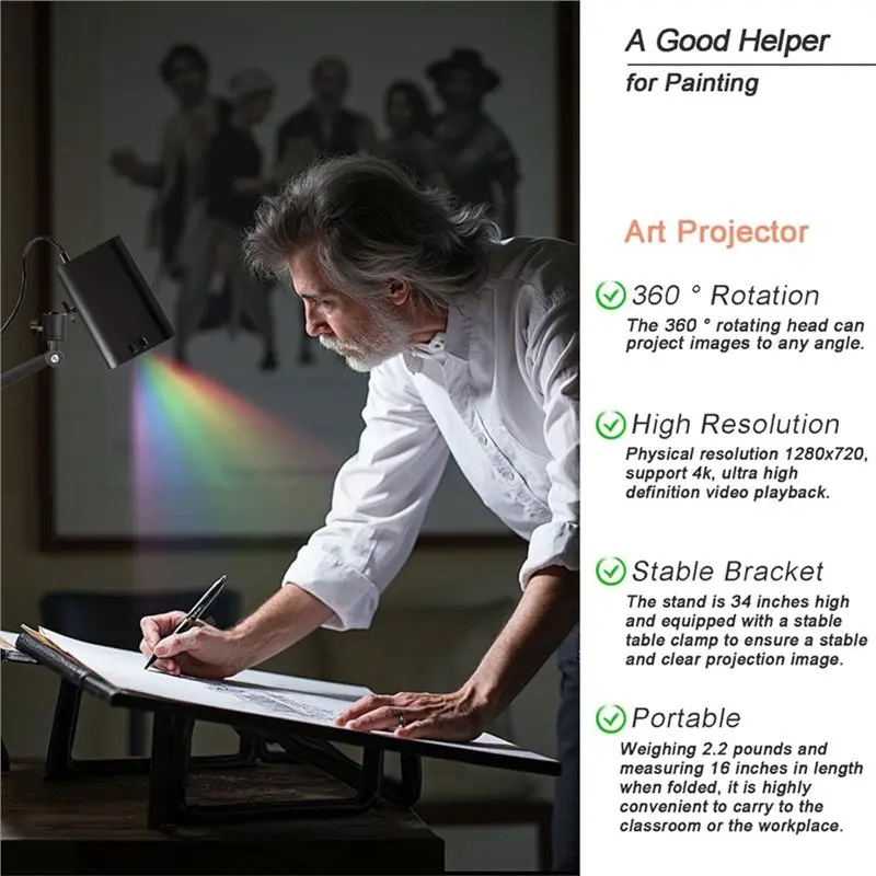 Art Projector For Tracing, Drawing Projector, Cookie And Painting Projector Tracing Drawing Tool Sketcher EU Plug
