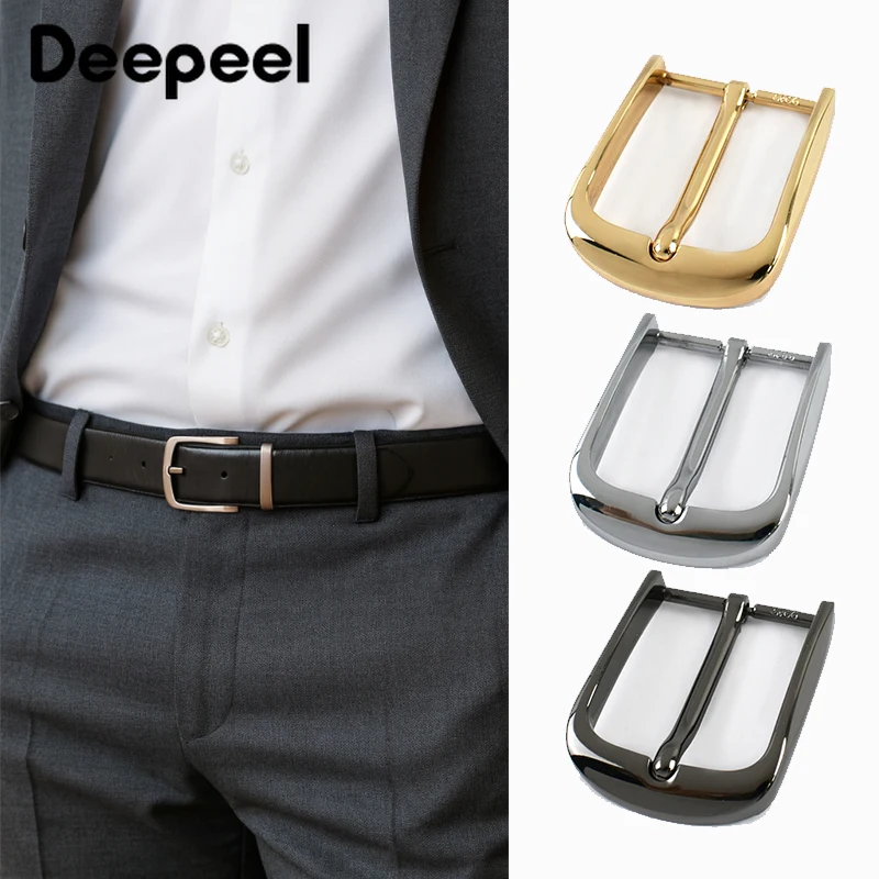 5 Stück 40mm Metall-Gürtelschnallen für 38-39mm Gürtel Herren Jeans Verstellbare Dornschließe DIY Lederhandwerk Zubehör