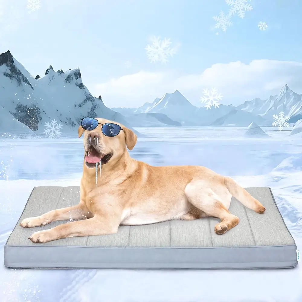 

Orthopedic Memory Foam Dog Bed - XL Size, Waterproof Removable Cover, Ideal for Hot Weather, 41L x 27W x 3H