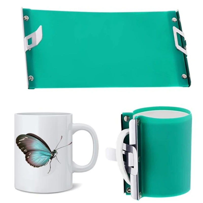 Mug Transfer Sublimation Silicone Mug Wrap Mug Mold 11OZ Cup Clamp Fixture- 11OZ 12OZ 15OZ High Elasticity 55KF