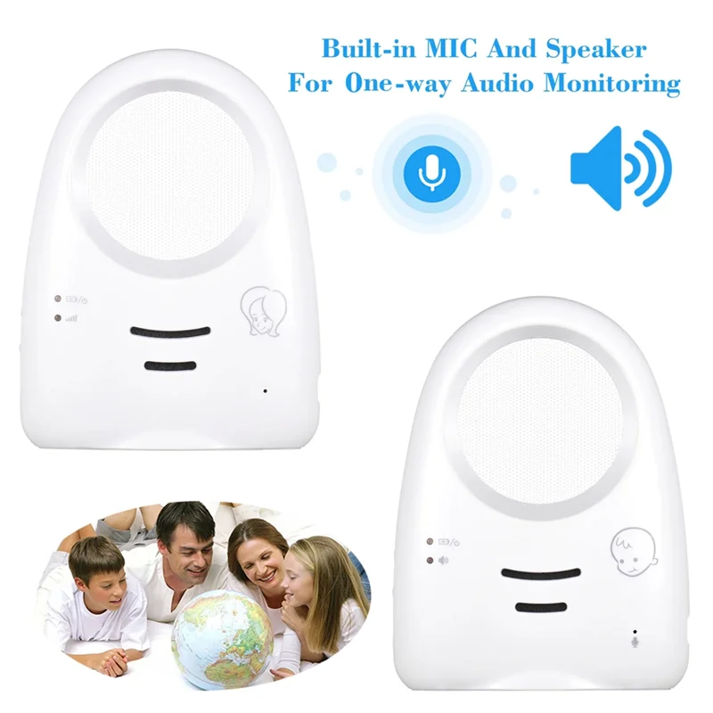 

MAKE-Portable 2.4Ghz Wireless Digital Audio Baby Monitor One-Way Talk Crystal Clear Baby Cry Detector Sensitive Transmission Dur