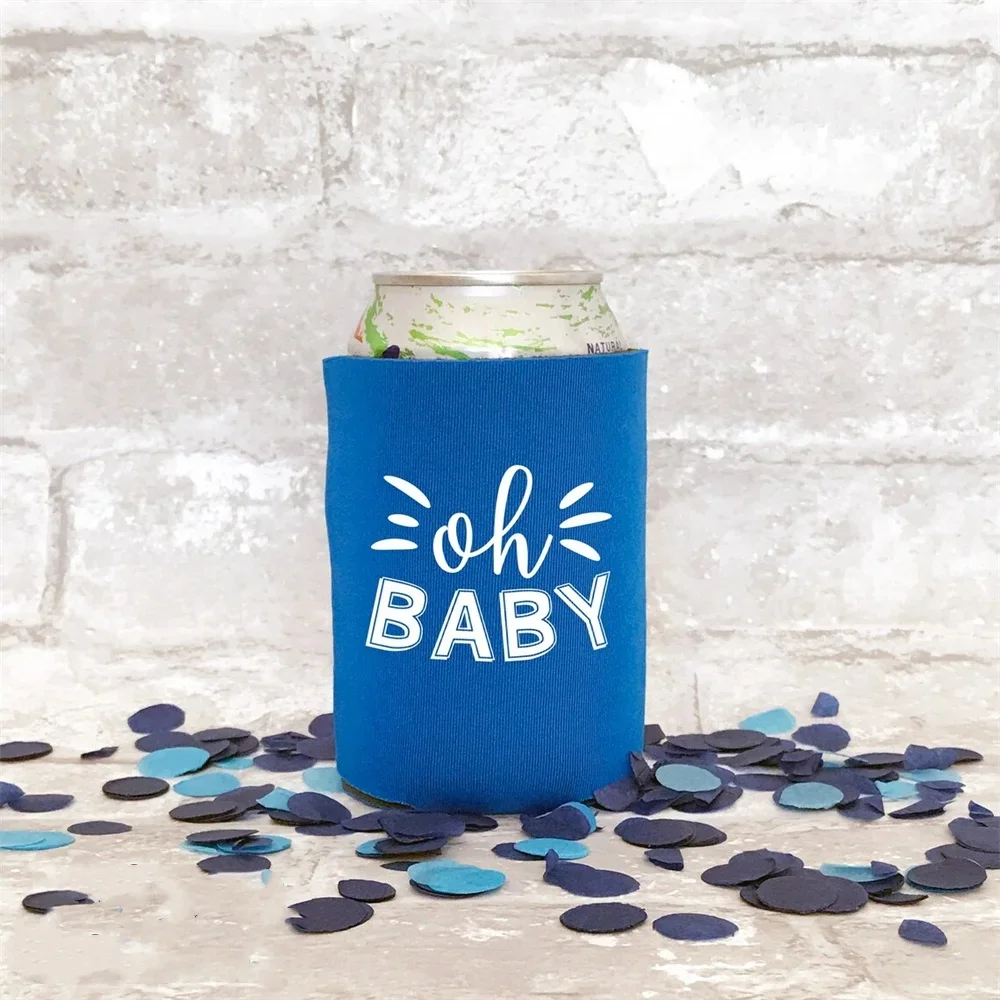 personalized can cooler / baby shower favor / shower can cooler / custom can cooler / custom favors / sprinkle / oh baby / mom-t