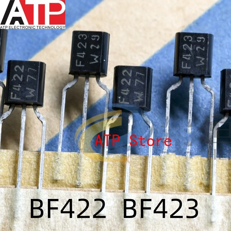 100PCS/LOT New Original BF422 F422 BF423 F423 TO-92 BF422 TRANS NPN 250V 0.05A BF423 PNP 250V 0.5A TO92